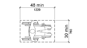 Wheelchair turning space