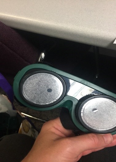 Visual impairment goggles for tunnel vision.