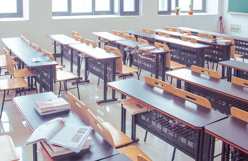 an empty classroom