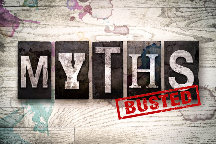 Text that reads, "Myths, busted."