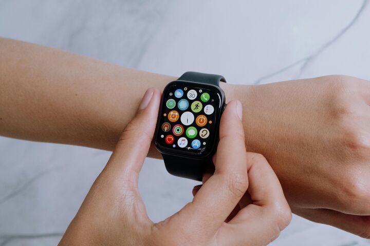 Smart watch on wrist