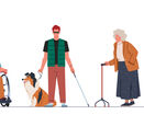 animated image of a variety of diverse people with various disabilities